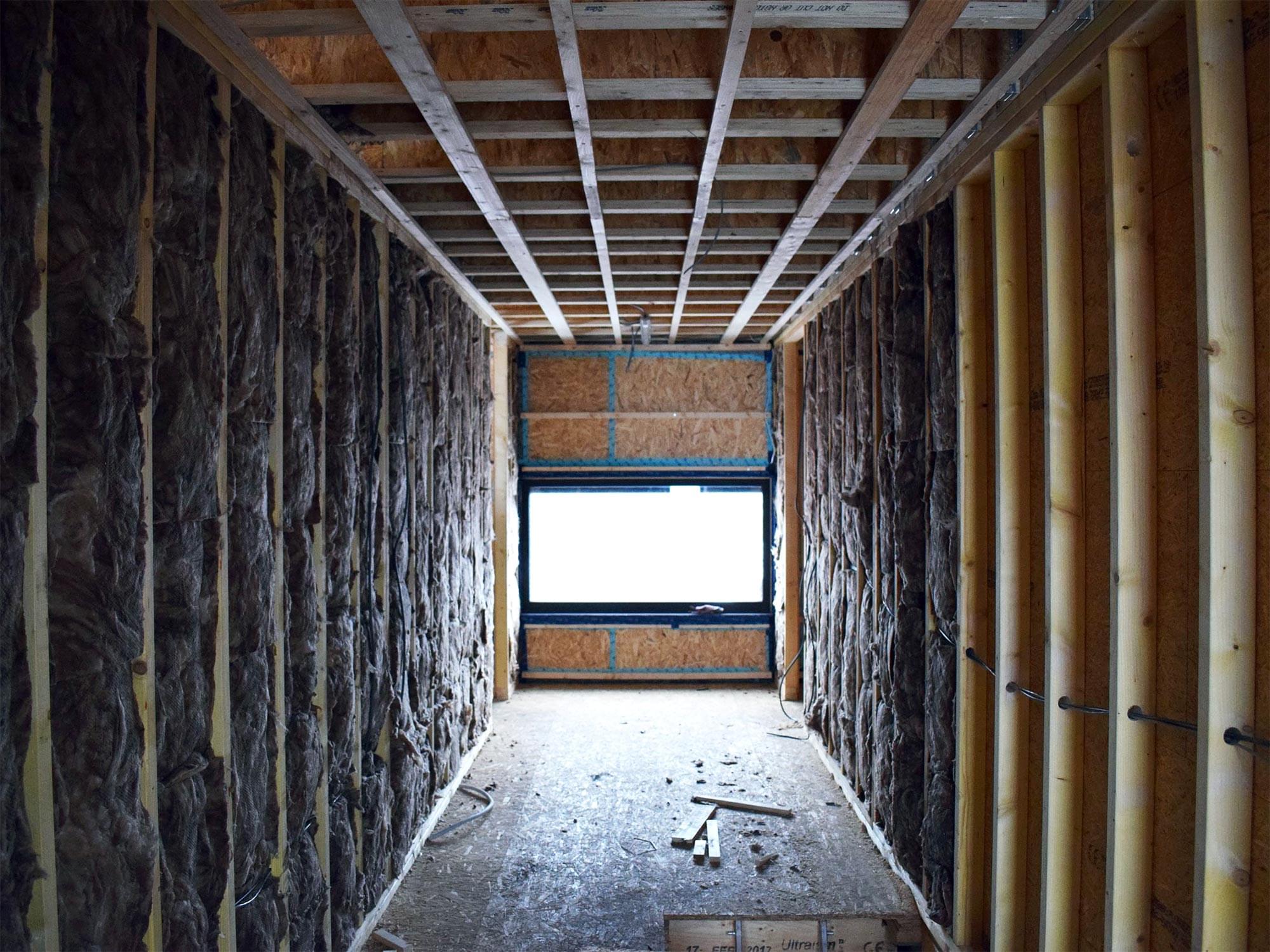 De isolatieschil van een energiezuinige woning gebouwd door Arkana.