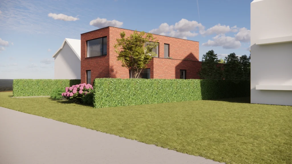 Exterieur lichte woning zijkant &mdash; woning Devos-Herbots, Westerlo