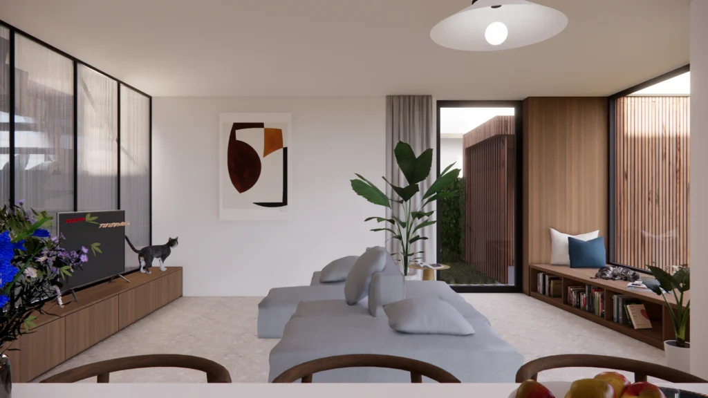 Leefruimte open plan breed &mdash; woning Devos-Herbots, Westerlo