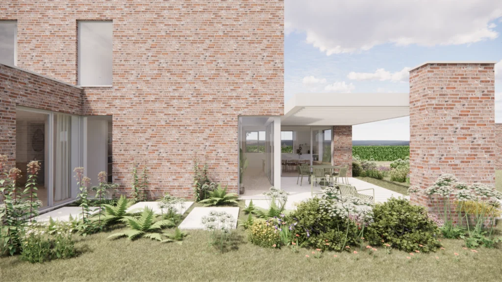 Terras &mdash; woning Van Hemeldonck, Molenstede-Diest