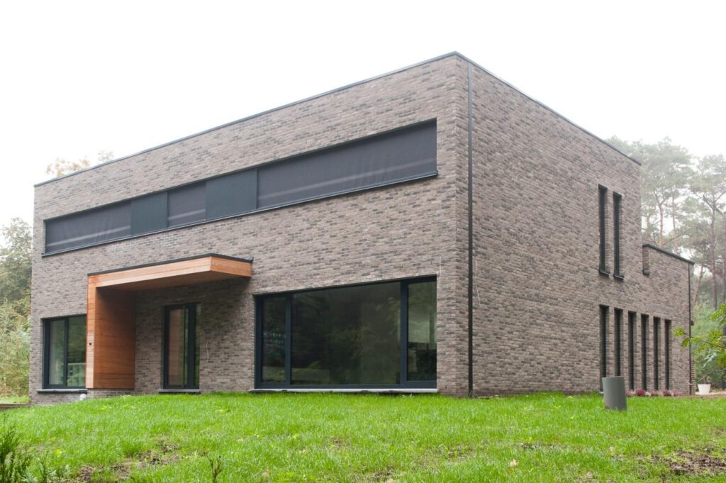 Exterieur bakstenen geveldeel close-up &mdash; woning Dillen, Nijlen