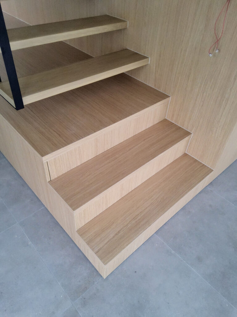 Trap trede detail &mdash; woning Vander Henst, Boortmeerbeek