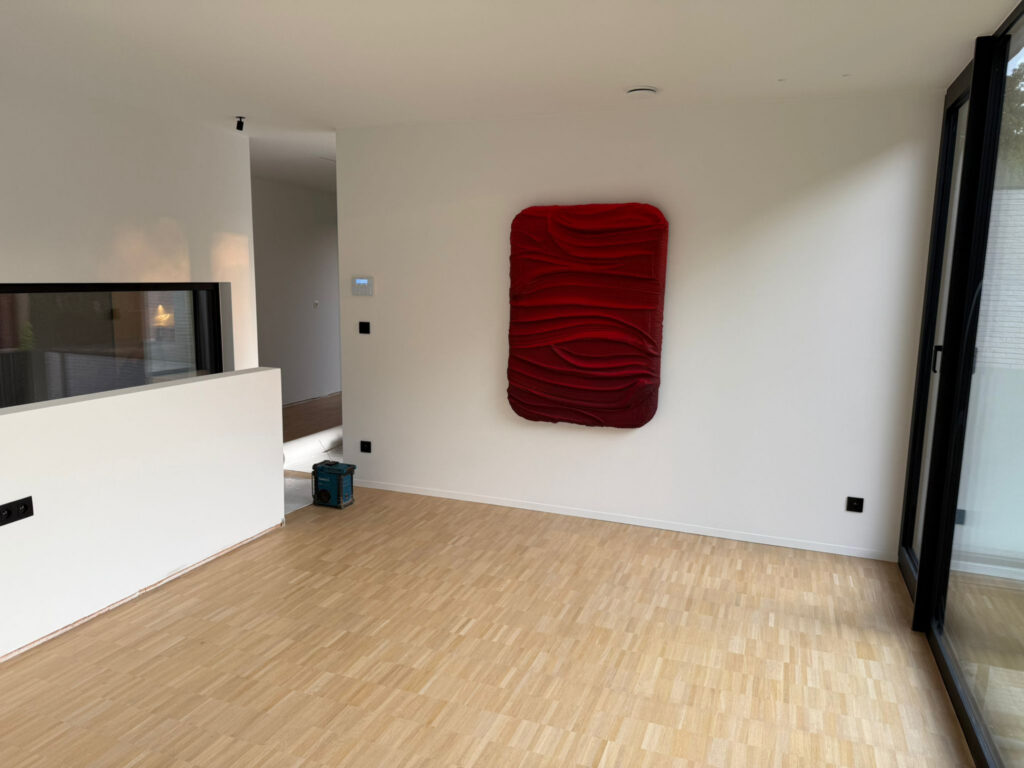 Leefruimte met grote ramen &mdash; woning Swinnen, Bonheiden