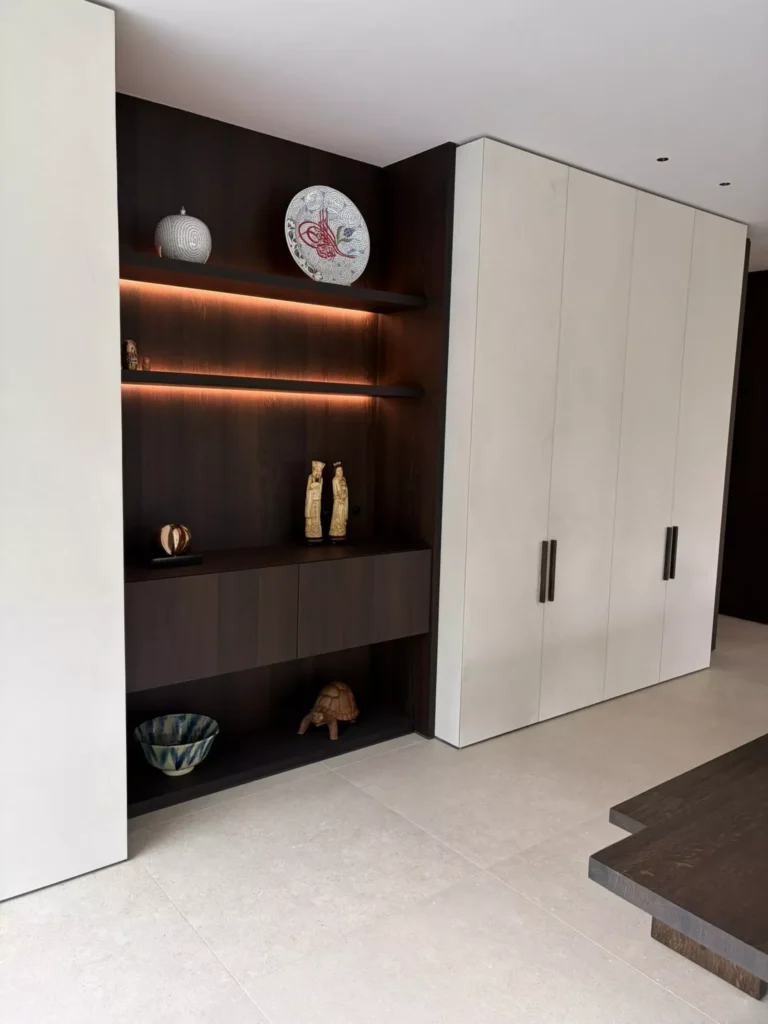 Leefruimte interieur detail donker &mdash; woning Boons, Wuustwezel