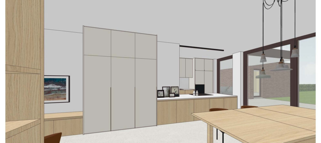3D render keuken &mdash; woning Somers-Van Looy, Vorselaar