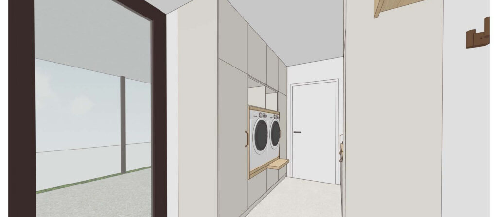 3D render wasruimte &mdash; woning Somers-Van Looy, Vorselaar