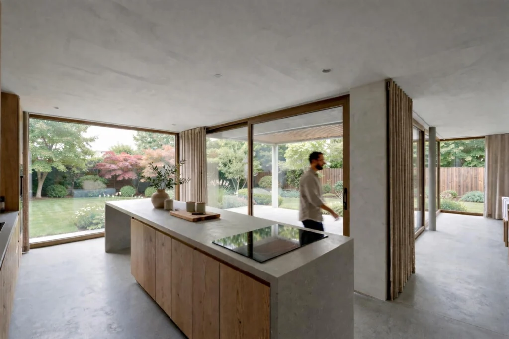 Bouwdetail nul-energiewoning in opbouwfase &mdash; Familie Haex, Holsbeek
